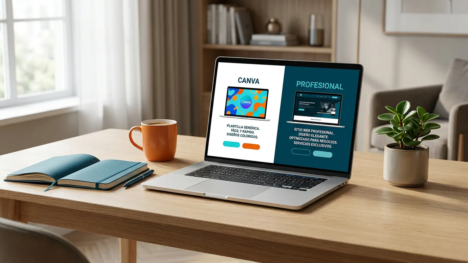 Portada del artículo: Canva vs diseñador profesional para tu página web