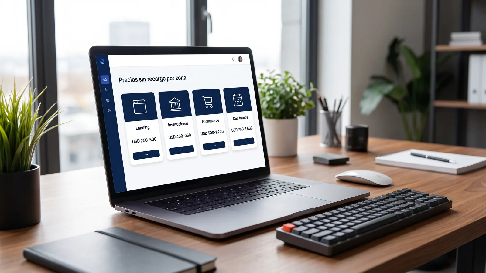Tabla de precios reales de diseño web sin recargo por zona en Pilar, Tigre y alrededores