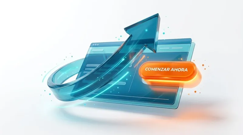 Landing page de una sola sección con botón de llamado a la acción