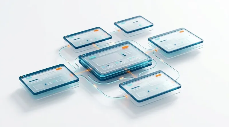 Sitio institucional multipágina con secciones de servicios, equipo y contacto